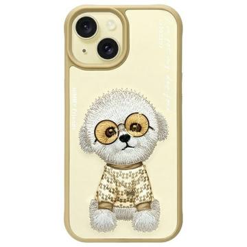 iPhone 15 Nimmy Friends Glasses Cool Hund-deksel - Khaki