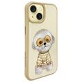 iPhone 15 Nimmy Friends Glasses Cool Hund-deksel - Khaki