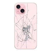 iPhone 15 Plus Bakdeksel reparasjon - Kun Glass - Rosa