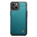 iPhone 15 Plus Caseme C22-etui RFID-kortlommebok - grønn