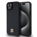 iPhone 15 Plus DKNY Repeat Pattern Stack Logo Deksel - MagSafe-kompatibel - Svart