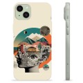 iPhone 15 Plus TPU-deksel - Abstrakt Collage