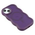 iPhone 15 Plus/14 Plus Bølgekant magnetisk hybrid-deksel - Lilla