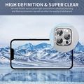 iPhone 15 Pro/15 Pro Max Hat Prince Glitter Kamera Linse Beskyttelse - Svart