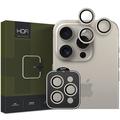 iPhone 15 Pro/15 Pro Max Hofi Camring Pro+ Kameralinsebeskytter - Titan / Svart Kant