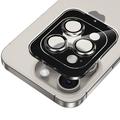 iPhone 15 Pro/15 Pro Max Hofi Camring Pro+ Kameralinsebeskytter - Titan / Svart Kant