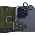 iPhone 15 Pro/15 Pro Max Hofi Camring Pro+ Kameralinsebeskytter - Marineblå Kant