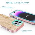 iPhone 15 Pro Ahastyle WE13 Hybriddeksel med 360 Beskyttelse - gullmarmor