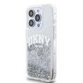 iPhone 15 Pro DKNY Liquid Glitter Arch Logo Deksel - gjennomsiktig
