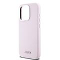 iPhone 15 Pro DKNY Liquid Silicone Metal Logo Case - Magsafe-kompatibel - Rosa