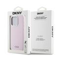 iPhone 15 Pro DKNY Liquid Silicone Metal Logo Case - Magsafe-kompatibel - Rosa