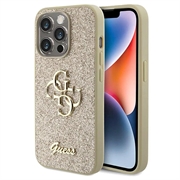 iPhone 15 Pro Guess Fixed Glitter 4G Metal Logo Deksel