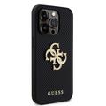 iPhone 15 Pro Guess Perforert 4G glitterlogo Deksel - svart