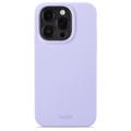 iPhone 15 Pro Holdit Silikondeksel - Lavendel