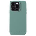 iPhone 15 Pro Holdit Silikondeksel - mosgrønt
