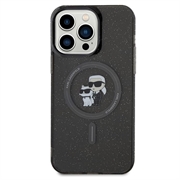 iPhone 15 Pro Karl Lagerfeld IML Glitter Karl & Choupette MagSafe Deksel