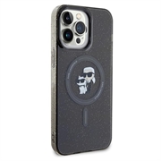iPhone 15 Pro Karl Lagerfeld IML Glitter Karl & Choupette MagSafe Deksel