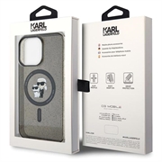 iPhone 15 Pro Karl Lagerfeld IML Glitter Karl & Choupette MagSafe Deksel