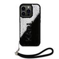 iPhone 15 Pro Karl Lagerfeld Reversible Sequins Deksel - Svart / Sølv