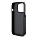iPhone 15 Pro Karl Lagerfeld Saffiano Card Slot Stand Karl & Choupette Case - Black
