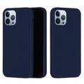 iPhone 15 Pro Liquid Silicone Deksel - Mørkeblå