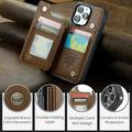 iPhone 15 Pro Max Caseme C22-etui RFID-kortlommebok - brun