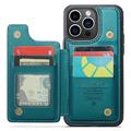 iPhone 15 Pro Max Caseme C22-etui RFID-kortlommebok - grønn