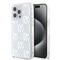 iPhone 15 Pro Max DKNY Liquid Glitter Checkered Pattern Deksel - gjennomsiktig