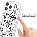 iPhone 15 Pro Max Fashion TPU-deksel - Abstrakt portrett