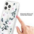 iPhone 15 Pro Max Fashion TPU-deksel - hvite blomster