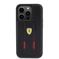 iPhone 15 Pro Max Ferrari Carbon Grip-stativdeksel - svart