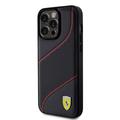 iPhone 15 Pro Max Ferrari Perforated Slanted Line-etui - Svart
