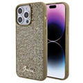 iPhone 15 Pro Max Guess Disco Metal Script Logo Deksel - Gull