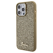 iPhone 15 Pro Max Guess Disco Metal Script Logo Deksel - Gull