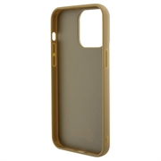 iPhone 15 Pro Max Guess Disco Metal Script Logo Deksel - Gull