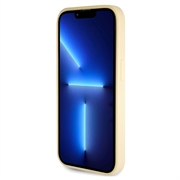 iPhone 15 Pro Max Guess Fixed Glitter 4G Metal Logo Deksel - Guld