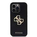 iPhone 15 Pro Max Guess Perforert 4G glitterlogo Deksel - svart