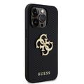 iPhone 15 Pro Max Guess Perforert 4G glitterlogo Deksel - svart