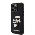 iPhone 15 Pro Max Karl Lagerfeld 3D Rubber Karl & Choupette NFT Case - Black