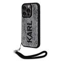 iPhone 15 Pro Max Karl Lagerfeld Reversible Sequins Deksel - Svart / Sølv