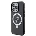 iPhone 15 Pro Max Karl Lagerfeld Ringstand Karl & Choupette Mag-deksel - Black