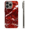 iPhone 15 Pro Max TPU-deksel - Rød Marmor