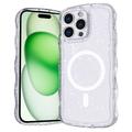 iPhone 15 Pro Max Wave-Edge Laser Glitter MagSafe-deksel - Klar
