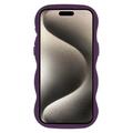 iPhone 15 Pro Max Bølgekant magnetisk hybrid-deksel - Lilla