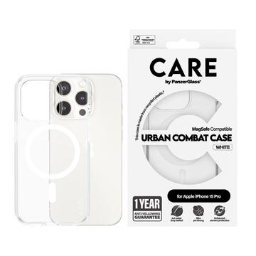 iPhone 15 Pro PanzerGlass Care Urban Combat-deksel - MagSafe-kompatibel - Hvit