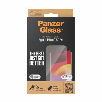 iPhone 15 Pro PanzerGlass Ultra-Wide Fit EasyAligner Skjermbeskytter - Svart Kant