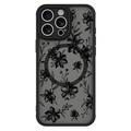 iPhone 15 Pro Stilig beskyttende magnetisk-deksel - Blekkblomster