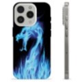 iPhone 15 Pro TPU-deksel - Blå Flamme Drage