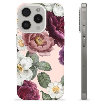 iPhone 15 Pro TPU-deksel - Romantiske Blomster