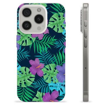 iPhone 15 Pro TPU-deksel - Tropiske Blomster